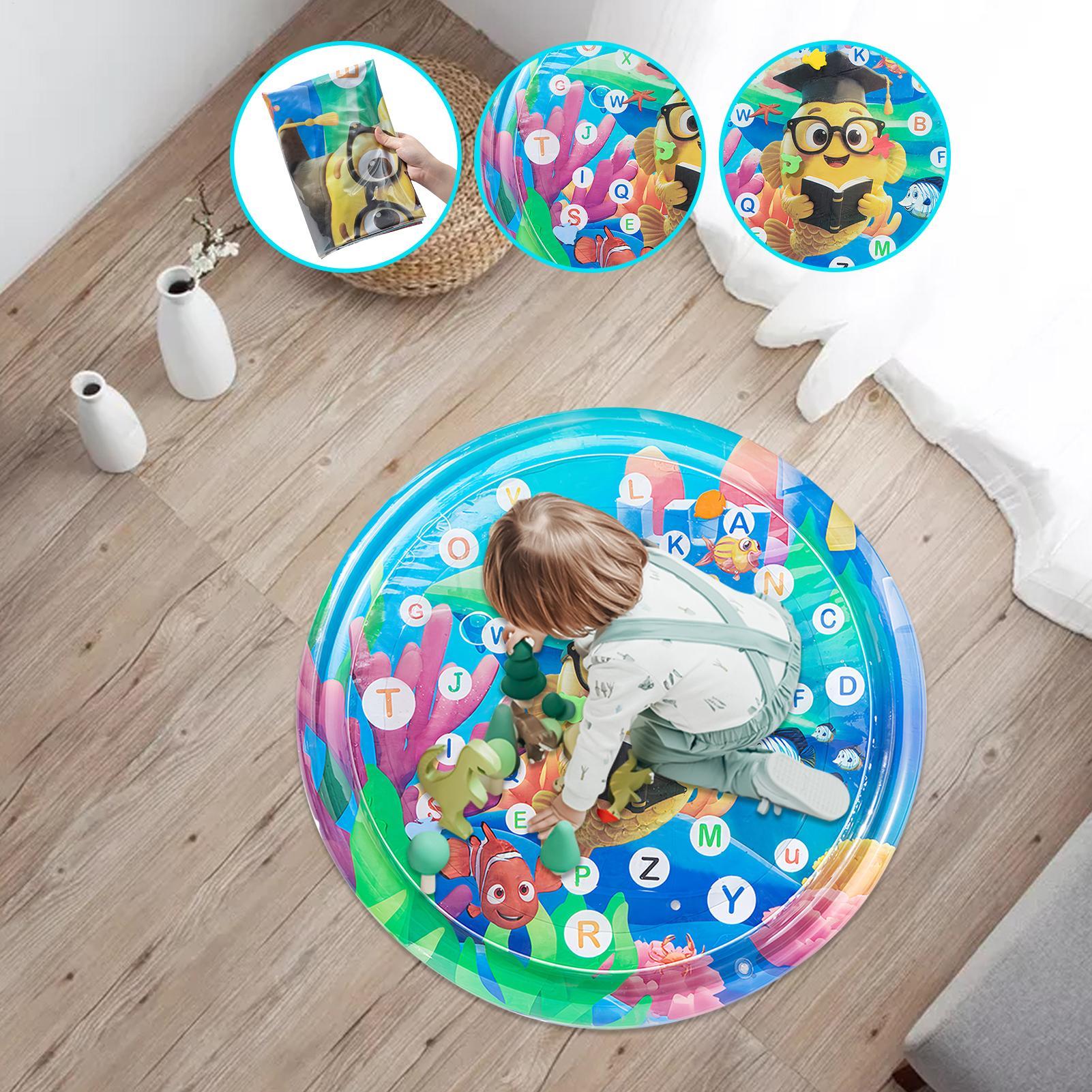 Kids Educational Mat - 105 ซม.เด็กเล่นเสื่อน้ํา PVC เด็กวัยหัดเดินสนุกกิจกรรม Inflatbale Pad