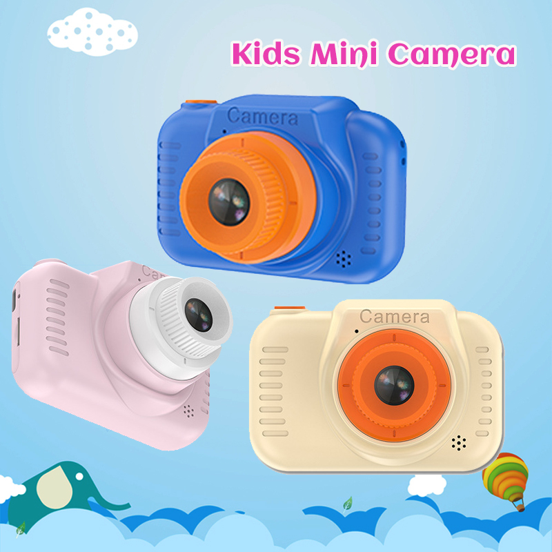 Kids Education Video - กล้องถ่ายรูปการ์ตูนสำหรับเด็กใหม่ กล้องวิดีโอดิจิตอลความละเอียด 1080P HD ของเล่นสำหรับเด็กเล็ก กล้องเซลฟี่สำหรับเด็ก