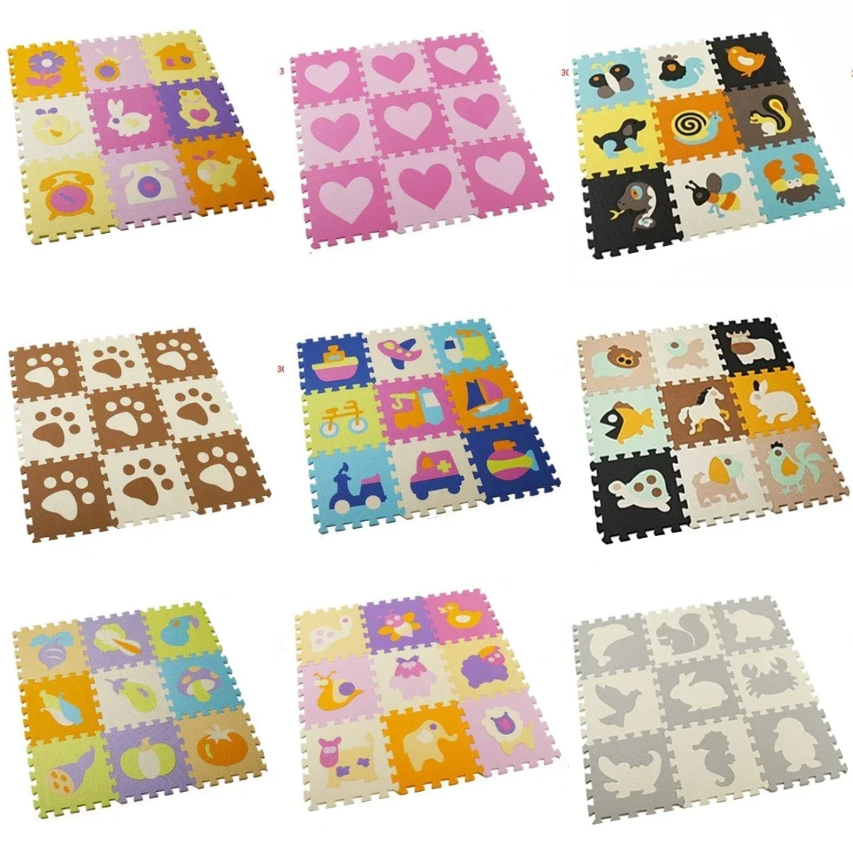 30*30*1 ซม.9 ชิ้นชุดชั้นปริศนา - Kids Educational Mat บทวิจารณ์และราคา