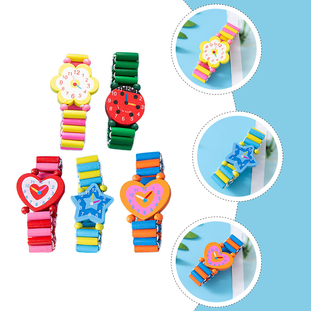 นาฬิกาข้อมือไม้เด็ก 5 ชิ้น หลา - Education Kids Ru บทวิจารณ์และราคา