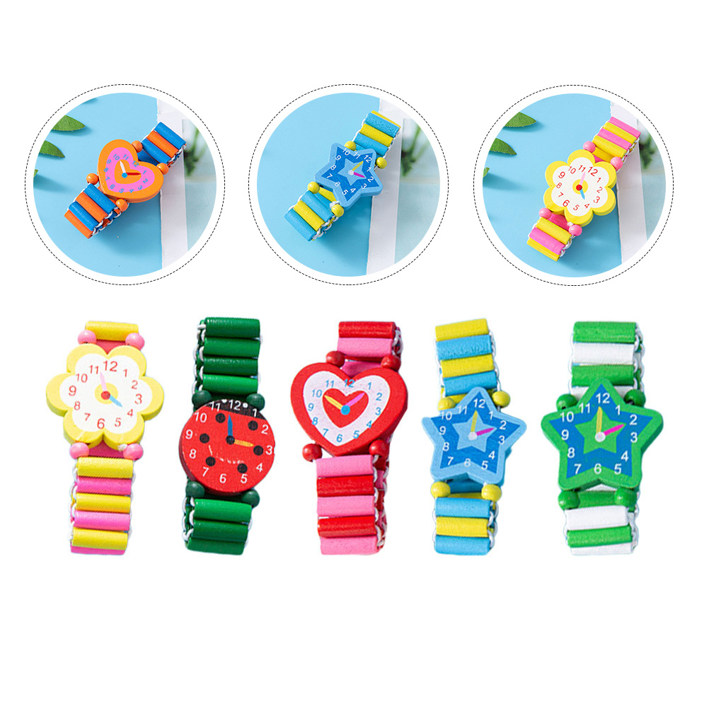 นาฬิกาข้อมือไม้เด็ก 5 ชิ้น หลา - Education Kids Ru บทวิจารณ์และราคา