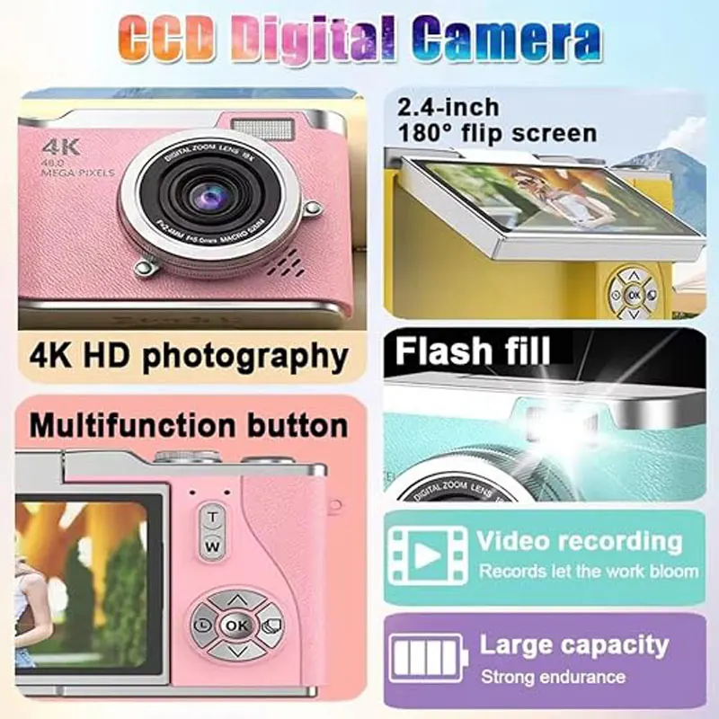 กล้องดิจิตอล 4K 48MP กล้องถ่าย - Japanese Kids Education บทวิจารณ์และราคา